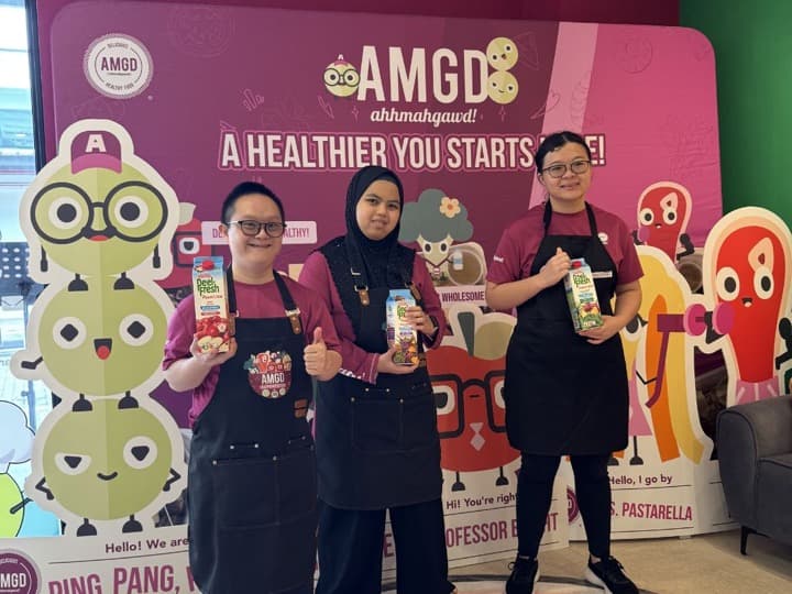 Partnering with AMGD Superfood Restaurant to give Marigold Juice cartons a second life through recycled school maker projects.